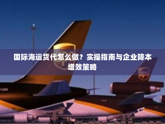 国际海运货代怎么做？实操指南与企业降本增效策略