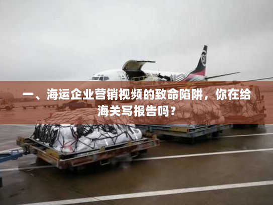 一、海运企业营销视频的致命陷阱，你在给海关写报告吗？