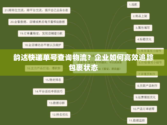 韵达快递单号查询物流?企业如何高效追踪包裹状态 韵达快递单号查询物流?企业如何高效追踪包裹状态