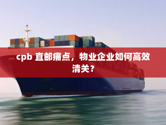 cpb 直邮痛点,物业企业如何高效清关? cpb 直邮痛点,物业企业如何高效清关?