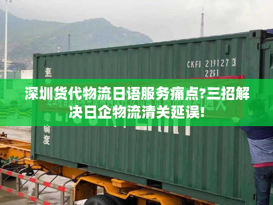 深圳货代物流日语服务痛点?三招解决日企物流清关延误!