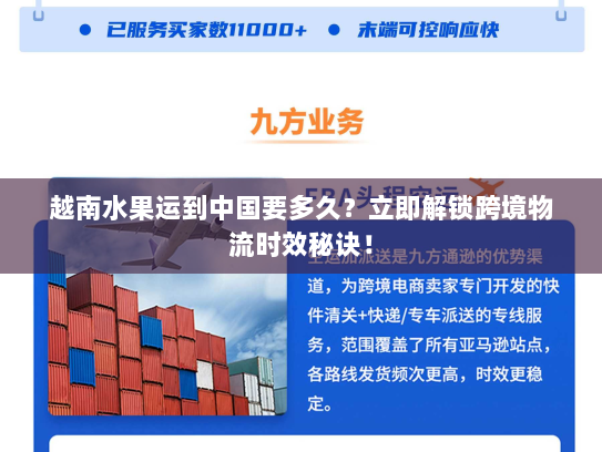 越南水果运到中国要多久？立即解锁跨境物流时效秘诀！