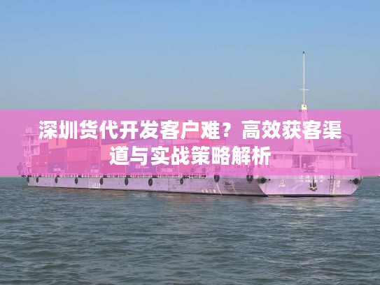 深圳货代开发客户难？高效获客渠道与实战策略解析