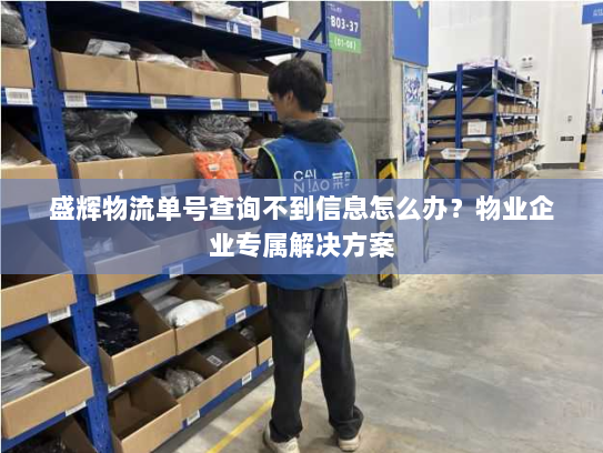 盛辉物流单号查询不到信息怎么办？物业企业专属解决方案