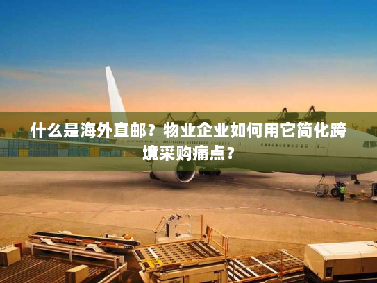 什么是海外直邮？物业企业如何用它简化跨境采购痛点？