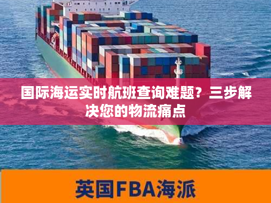 国际海运实时航班查询难题？三步解决您的物流痛点
