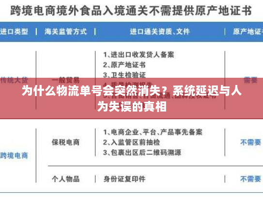 为什么物流单号会突然消失?系统延迟与人为失误的真相 为什么物流单号会突然消失?系统延迟与人为失误的真相