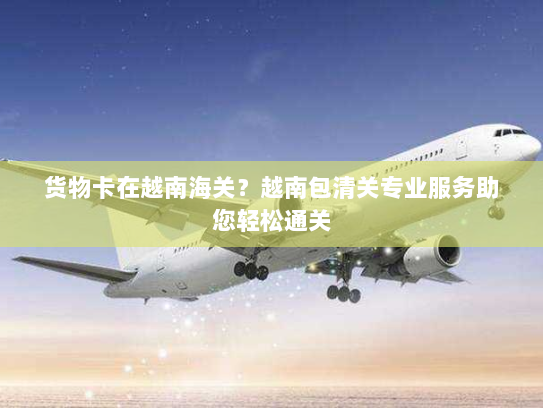 货物卡在越南海关？越南包清关专业服务助您轻松通关