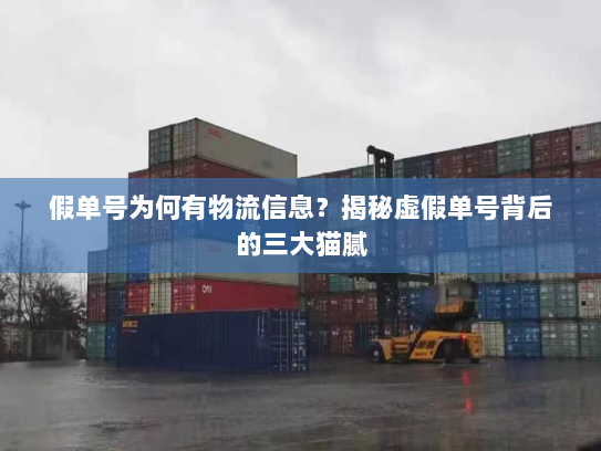 假单号为何有物流信息？揭秘虚假单号背后的三大猫腻