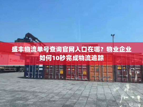 盛丰物流单号查询官网入口在哪?物业企业如何10秒完成物流追踪 盛丰物流单号查询官网入口在哪?物业企业如何10秒完成物流追踪