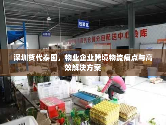 深圳货代泰国,物业企业跨境物流痛点与高效解决方案 深圳货代泰国,物业企业跨境物流痛点与高效解决方案