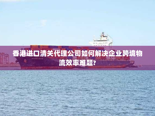 香港进口清关代理公司如何解决企业跨境物流效率难题? 香港进口清关代理公司如何解决企业跨境物流效率难题?
