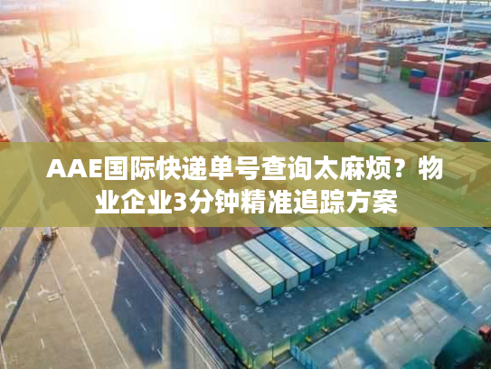 AAE国际快递单号查询太麻烦？物业企业3分钟精准追踪方案