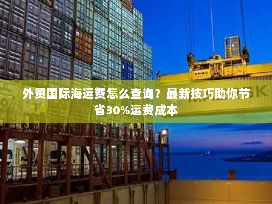 外贸国际海运费怎么查询?最新技巧助你节省30%运费成本 外贸国际海运费怎么查询?最新技巧助你节省30%运费成本