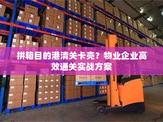 拼箱目的港清关卡壳?物业企业高效通关实战方案 拼箱目的港清关卡壳?物业企业高效通关实战方案