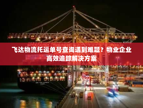 飞达物流托运单号查询遇到难题？物业企业高效追踪解决方案