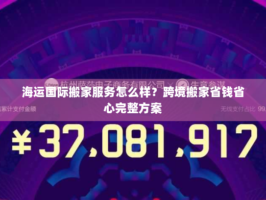 海运国际搬家服务怎么样？跨境搬家省钱省心完整方案