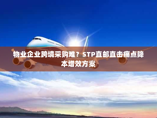 物业企业跨境采购难?STP直邮直击痛点降本增效方案 物业企业跨境采购难?STP直邮直击痛点降本增效方案