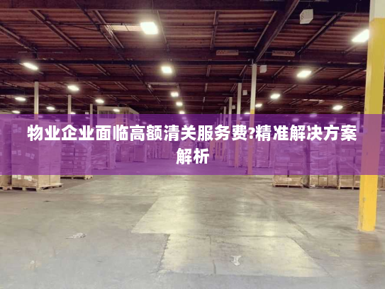 物业企业面临高额清关服务费?精准解决方案解析 物业企业面临高额清关服务费?精准解决方案解析