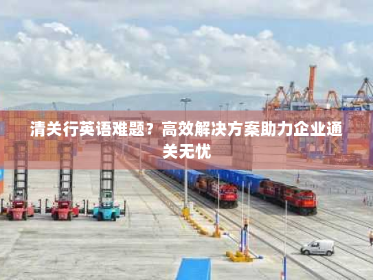 清关行英语难题?高效解决方案助力企业通关无忧 清关行英语难题?高效解决方案助力企业通关无忧