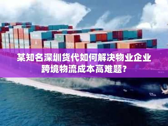 某知名深圳货代如何解决物业企业跨境物流成本高难题？