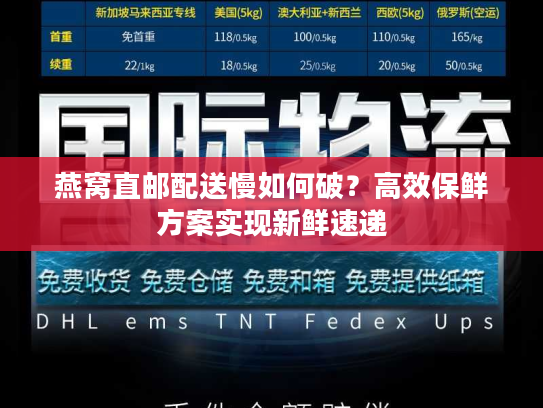 燕窝直邮配送慢如何破?高效保鲜方案实现新鲜速递 燕窝直邮配送慢如何破?高效保鲜方案实现新鲜速递