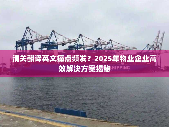 清关翻译英文痛点频发？2025年物业企业高效解决方案揭秘
