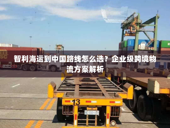 智利海运到中国路线怎么选？企业级跨境物流方案解析