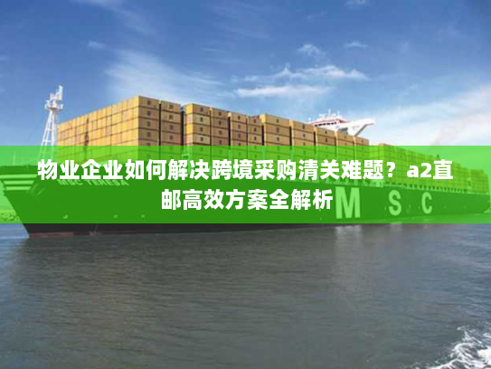 物业企业如何解决跨境采购清关难题?a2直邮高效方案全解析 物业企业如何解决跨境采购清关难题?a2直邮高效方案全解析