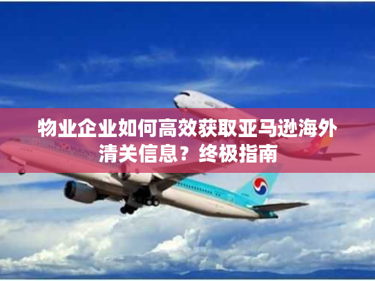 物业企业如何高效获取亚马逊海外清关信息？终极指南