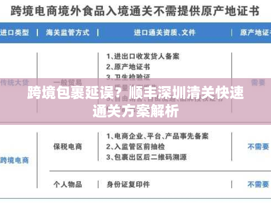 跨境包裹延误？顺丰深圳清关快速通关方案解析