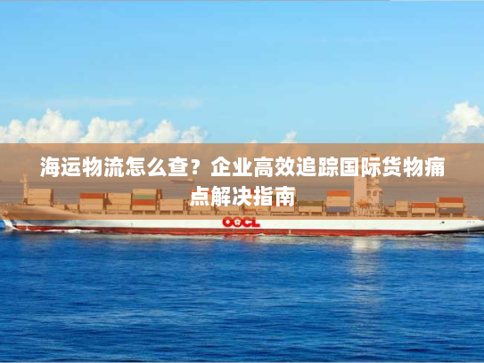海运物流怎么查?企业高效追踪国际货物痛点解决指南 海运物流怎么查?企业高效追踪国际货物痛点解决指南