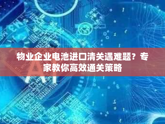 物业企业电池进口清关遇难题？专家教你高效通关策略