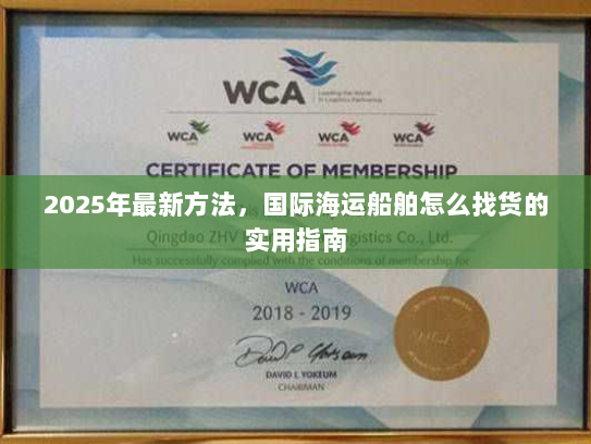 2025年最新方法，国际海运船舶怎么找货的实用指南