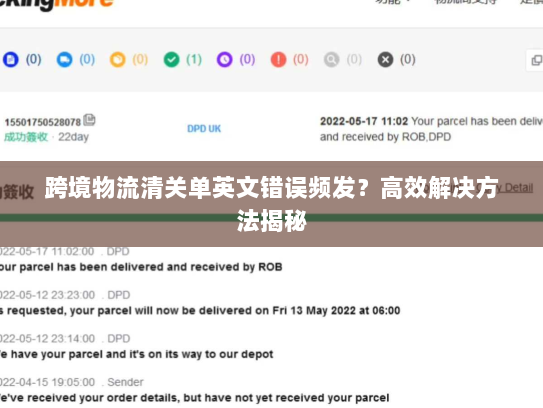 跨境物流清关单英文错误频发?高效解决方法揭秘 跨境物流清关单英文错误频发?高效解决方法揭秘