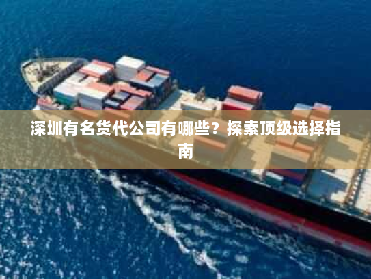 深圳有名货代公司有哪些？探索顶级选择指南
