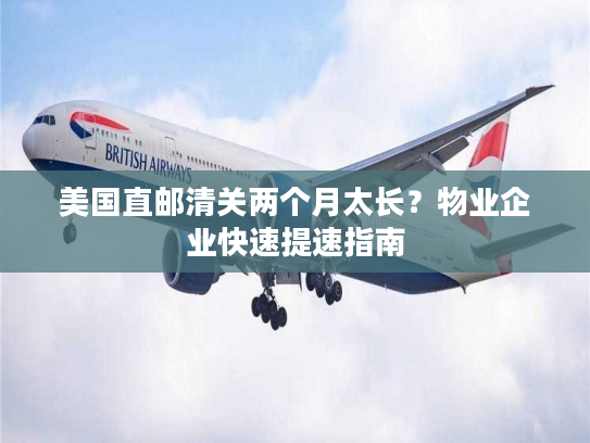 美国直邮清关两个月太长？物业企业快速提速指南