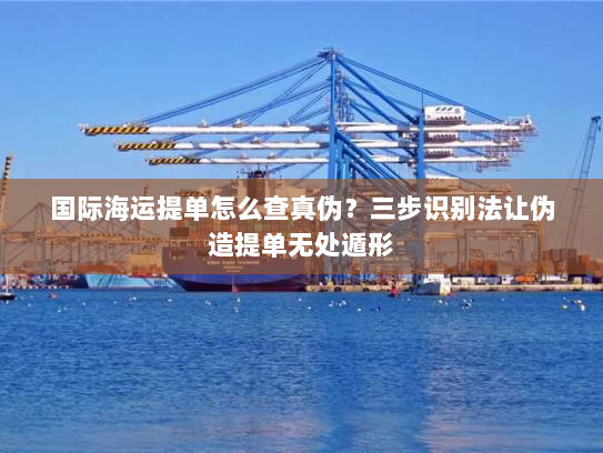 国际海运提单怎么查真伪？三步识别法让伪造提单无处遁形