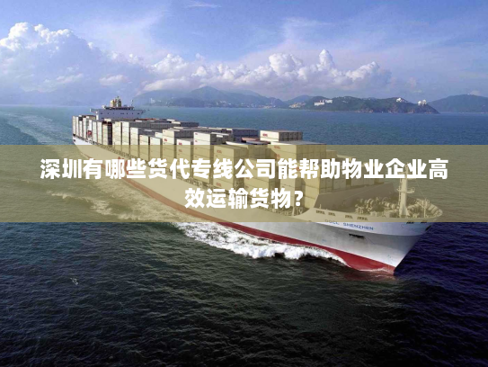 深圳有哪些货代专线公司能帮助物业企业高效运输货物? 深圳有哪些货代专线公司能帮助物业企业高效运输货物?
