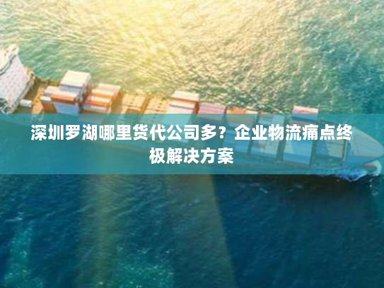 深圳罗湖哪里货代公司多?企业物流痛点终极解决方案 深圳罗湖哪里货代公司多?企业物流痛点终极解决方案