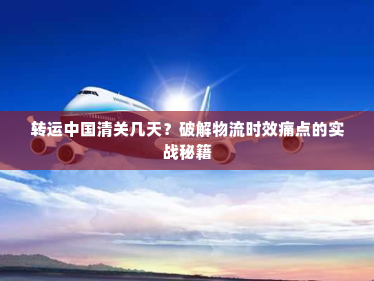 转运中国清关几天?破解物流时效痛点的实战秘籍 转运中国清关几天?破解物流时效痛点的实战秘籍