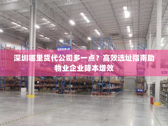 深圳哪里货代公司多一点？高效选址指南助物业企业降本增效