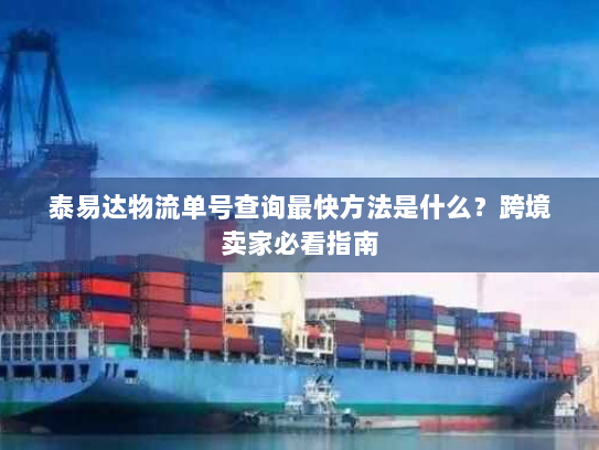 泰易达物流单号查询最快方法是什么?跨境卖家必看指南 泰易达物流单号查询最快方法是什么?跨境卖家必看指南