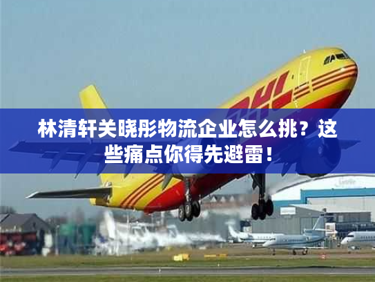 林清轩关晓彤物流企业怎么挑?这些痛点你得先避雷! 林清轩关晓彤物流企业怎么挑?这些痛点你得先避雷!