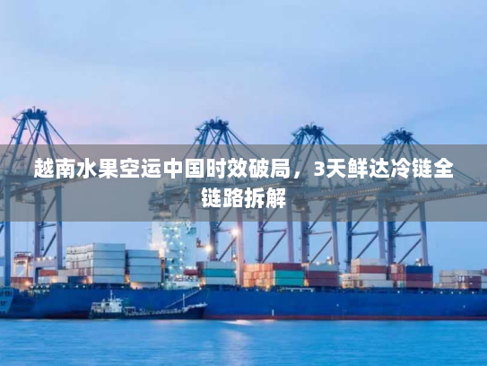越南水果空运中国时效破局,3天鲜达冷链全链路拆解 越南水果空运中国时效破局,3天鲜达冷链全链路拆解