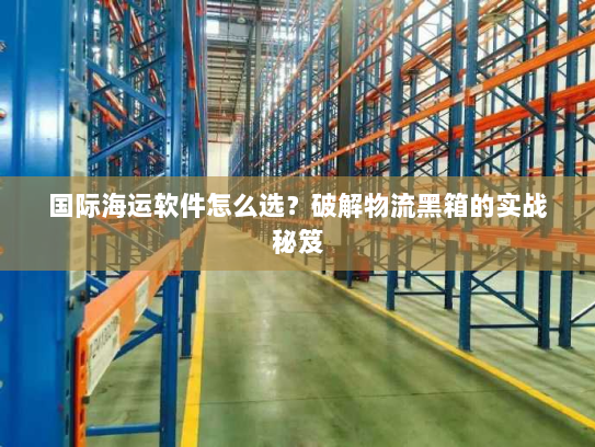 国际海运软件怎么选？破解物流黑箱的实战秘笈