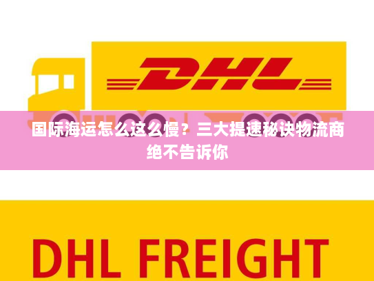 国际海运怎么这么慢？三大提速秘诀物流商绝不告诉你