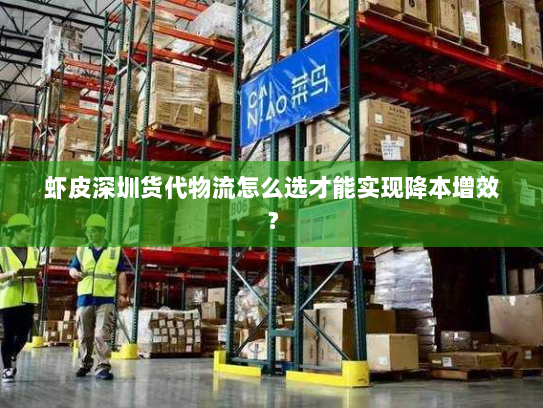 虾皮深圳货代物流怎么选才能实现降本增效？