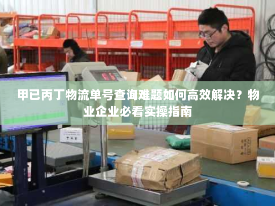 甲已丙丁物流单号查询难题如何高效解决?物业企业必看实操指南 甲已丙丁物流单号查询难题如何高效解决?物业企业必看实操指南