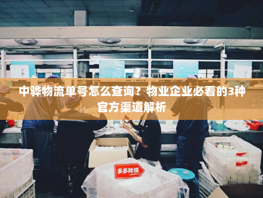 中骅物流单号怎么查询？物业企业必看的3种官方渠道解析